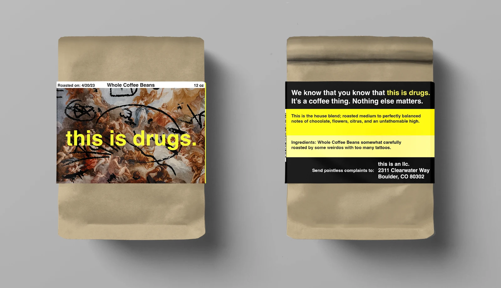 this is drugs. coffee bags